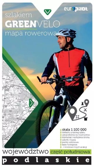 Green Velo. Województwo podlaskie - część południowa. Mapa rowerowa, 1:100 000