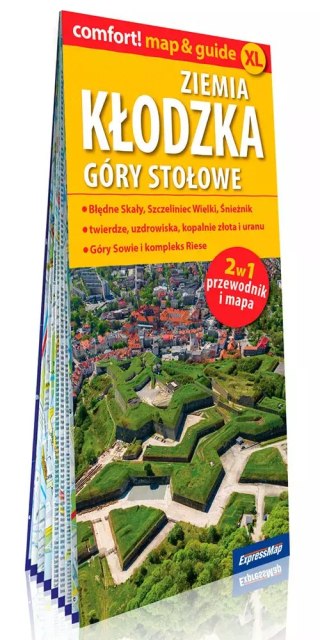 Comfort map&guide XL 2w1. Przewodnik i mapa. Ziemia kłodzka, Góry Stołowe