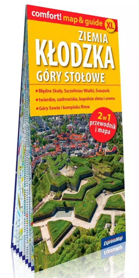 Comfort map&guide XL 2w1. Przewodnik i mapa. Ziemia kłodzka, Góry Stołowe