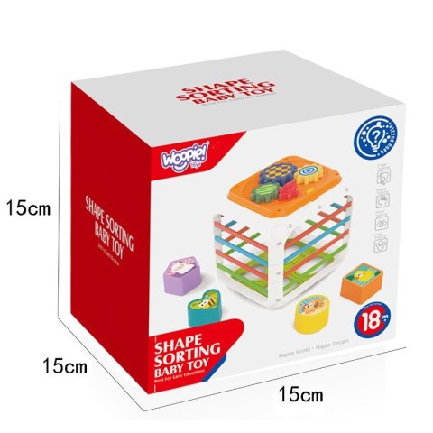 WOOPIE Kostka Edukacyjna Sorter 4w1 Kształty 18m+ WOOPIE Kostka Edukacyjna Sorter 4w1 Kształty 18m+