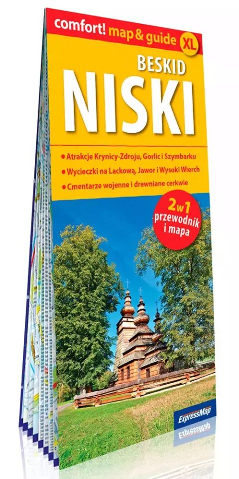 Beskid Niski; laminowany map&guide XL (2w1: przewodnik i mapa) Beskid Niski; laminowany map&guide XL (2w1: przewodnik i mapa)