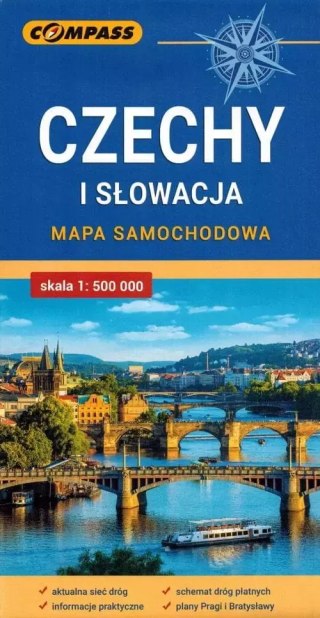 Czechy i Słowacja. Mapa samochodowa, 1:500 000