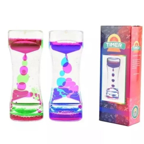 Dwukolorowy płynny timer sensoryczny - klepsydra Dwukolorowy płynny timer sensoryczny - klepsydra
