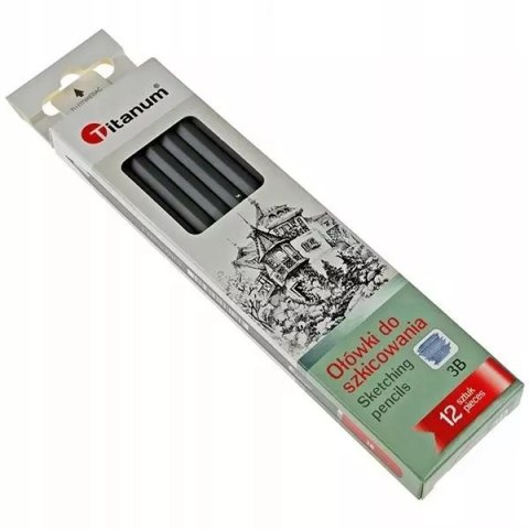 Ołówki do szkicowania 3B 12szt Ołówki do szkicowania 3B 12szt