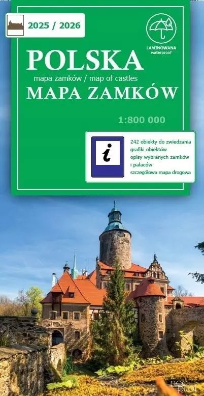Polska mapa zamków 2025/2026 1800 000 Polska mapa zamków 2025/2026 1800 000