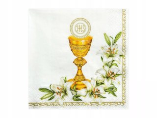 Serwetki Kielich biały 33x33cm A20 SP33-7 36689