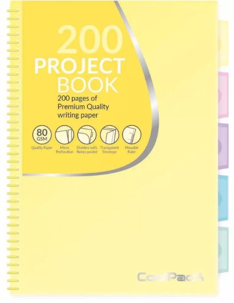 Kołobrulion A4 Coolpack Pastel żółty Kołobrulion A4 Coolpack Pastel żółty