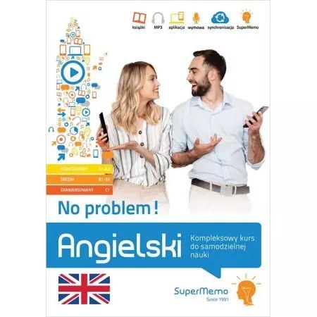 Angielski No problem! Kompleksowy kurs do samodzielnej nauki (poziom podstawowy A1-A2, średni B1-B2 Angielski No problem! Kompleksowy kurs do samodzielnej nauki (poziom podstawowy A1-A2, średni B1-B2