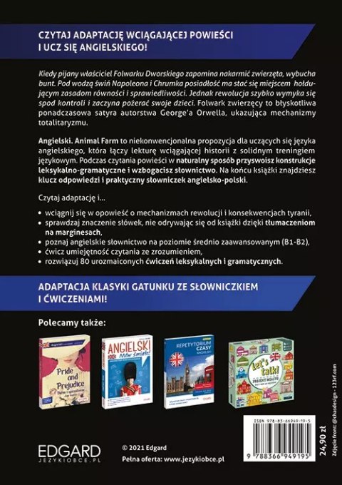 Animal Farm / Folwark zwierzęcy. Adaptacja klasyki z ćwiczeniami do nauki języka angielskiego Animal Farm / Folwark zwierzęcy. Adaptacja klasyki z ćwiczeniami do nauki języka angielskiego