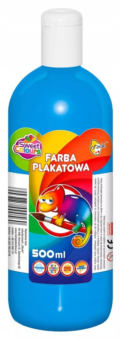 FARBY PLAKATOWE ZESTAW 6 X 500ML SWEET COLOURS