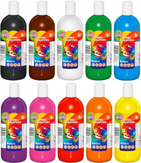 FARBY PLAKATOWE ZESTAW 6 X 500ML SWEET COLOURS