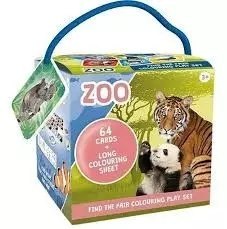 Gra Memory + kolorowanka. ZOO. 64 karty