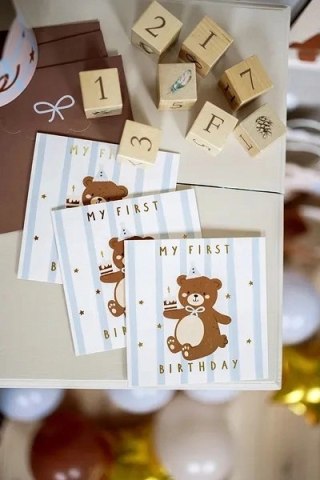 KARTKA URODZINOWA MIŚ MISIEK MIŚKI PIERWSZE URODZINY MISIOWE Z KOPERTĄ