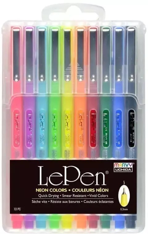 Długopisy Marvy Le Pen Neon (10 sztuk) Długopisy Marvy Le Pen Neon (10 sztuk)