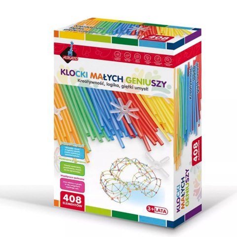 Klocki słomkowe midi do łączenia, 408 elementów Klocki słomkowe midi do łączenia, 408 elementów