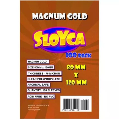 Koszulki Magnum Gold 80x120mm (100szt) SLOYCA Koszulki Magnum Gold 80x120mm (100szt) SLOYCA