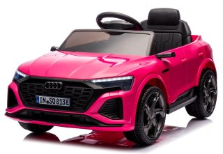 AUDI SQ8 RÓŻOWY Auto na akumulator EVA Skóra pilot Akumulator litowo-jonowy