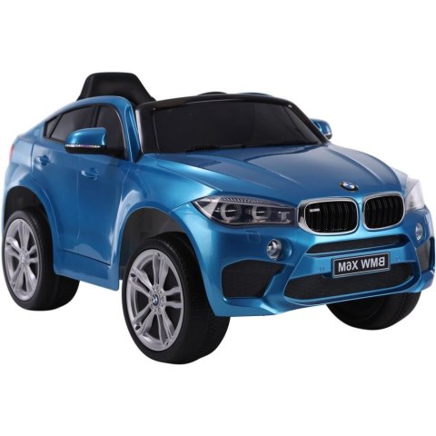 Auto na Akumulator BMW X6 Niebieskie Lakierowane Auto na Akumulator BMW X6 Niebieskie Lakierowane