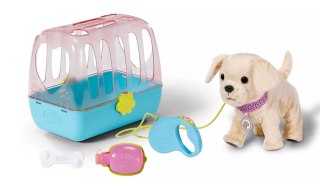 Interaktywny piesek Lucky w transporterku Baby Born + akcesoria