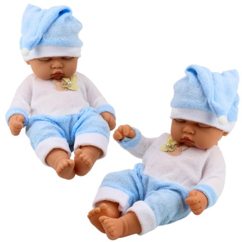 Lalka Śpiący Bobas W Niebieskiej Piżamce Czapeczka z Pomponem Lalka Śpiący Bobas W Niebieskiej Piżamce Czapeczka z Pomponem