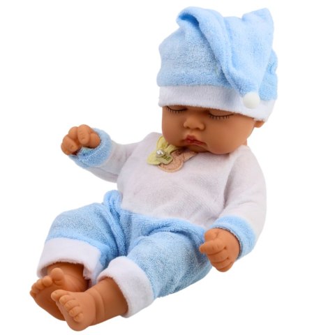 Lalka Śpiący Bobas W Niebieskiej Piżamce Czapeczka z Pomponem Lalka Śpiący Bobas W Niebieskiej Piżamce Czapeczka z Pomponem