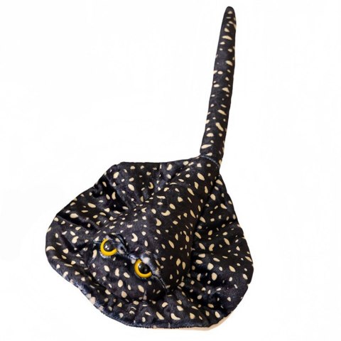 Maskotka Pluszowa Płaszczka Przytulanka Czarna W Kropki 50cm Maskotka Pluszowa Płaszczka Przytulanka Czarna W Kropki 50cm