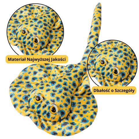 Maskotka Pluszowa Płaszczka Przytulanka Żółta W Kropki 50cm Maskotka Pluszowa Płaszczka Przytulanka Żółta W Kropki 50cm