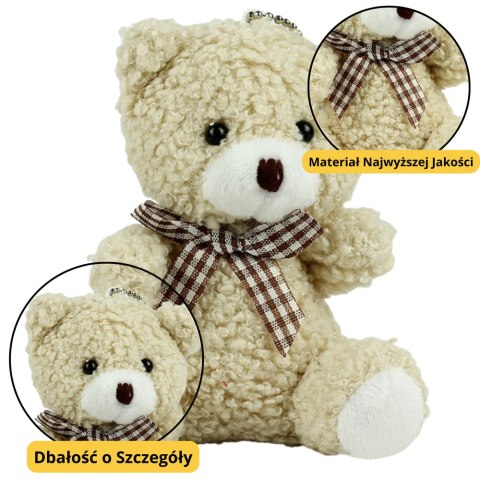 Miś Pluszowy Brelok Zawieszka Ozdoba Beżowy 8cm Miś Pluszowy Brelok Zawieszka Ozdoba Beżowy 8cm