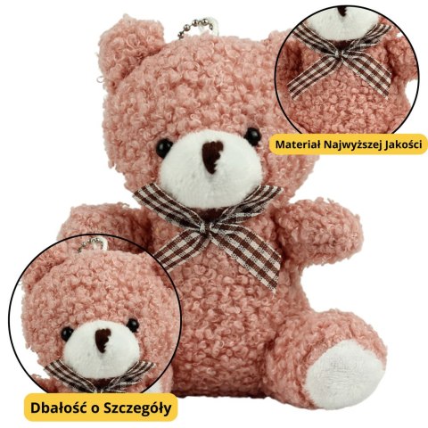 Miś Pluszowy Brelok Zawieszka Ozdoba Różowy 8cm Miś Pluszowy Brelok Zawieszka Ozdoba Różowy 8cm