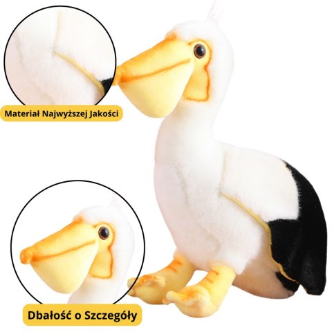 Pluszowy Pelikan Ptak Pluszak Maskotka Przytulanka 24cm Pluszowy Pelikan Ptak Pluszak Maskotka Przytulanka 24cm