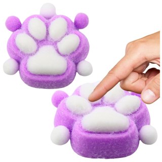 Gniotek Kocia Łapka Zabawka Antystresowa Sensoryczna Sierść Squishy Fioletowa