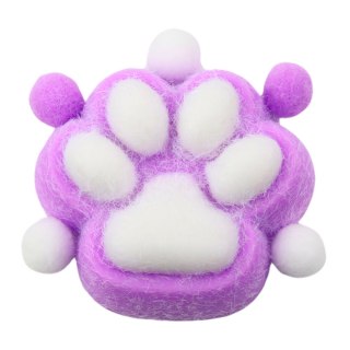 Gniotek Kocia Łapka Zabawka Antystresowa Sensoryczna Sierść Squishy Fioletowa