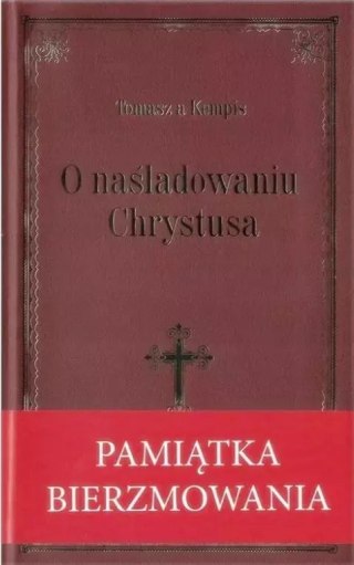 O naśladowniu Chrystusa- bordowa oprawa bierzm.