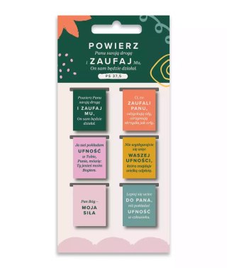 Zakładki magnetyczne z wersetami biblijnymi. Powierz Panu... (6 sztuk)
