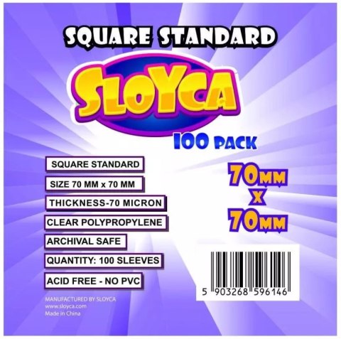 Koszulki Square Standard 70x70mm (100szt) SLOYCA Koszulki Square Standard 70x70mm (100szt) SLOYCA
