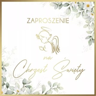 Zaproszenia Chrzest 10szt
