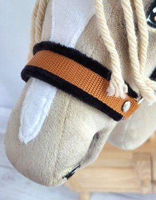 Kantar regulowany dla konia Hobby Horse A3 rudy z czarnym futerkiem