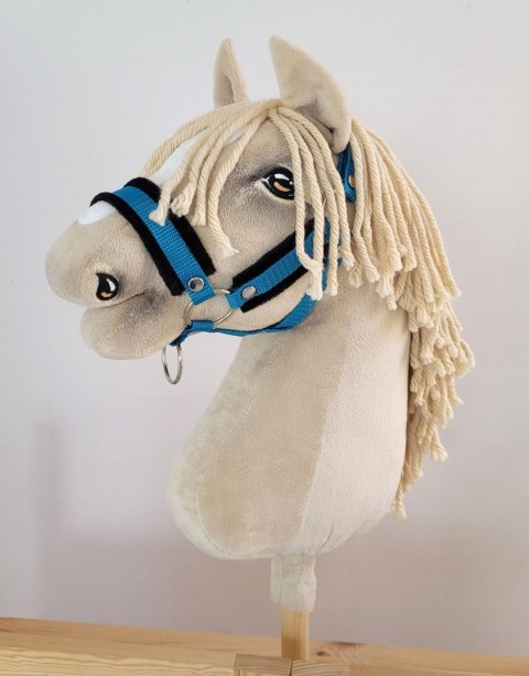 Kantar regulowany dla konia Hobby Horse A3 turkus z czarnym futerkiem Kantar regulowany dla konia Hobby Horse A3 turkus z czarnym futerkiem