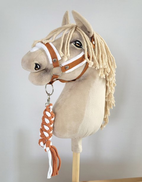 Uwiąz dla Hobby Horse ze sznurka - biało-rudy Uwiąz dla Hobby Horse ze sznurka - biało-rudy