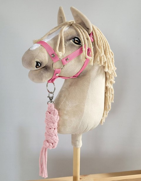 Zestaw do Hobby Horse: kantar A3 + uwiąz ze sznurka - różowy Zestaw do Hobby Horse: kantar A3 + uwiąz ze sznurka - różowy