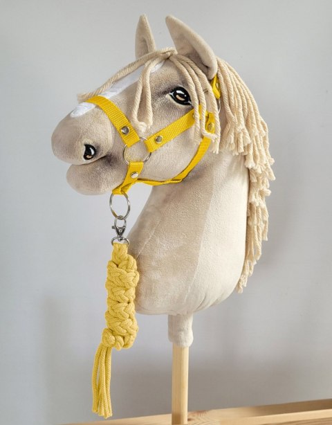Zestaw do Hobby Horse: kantar A3 + uwiąz ze sznurka - żółty Zestaw do Hobby Horse: kantar A3 + uwiąz ze sznurka - żółty