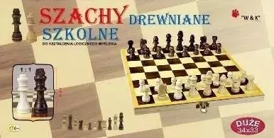 Duże szachy szkolne drewniane Duże szachy szkolne drewniane