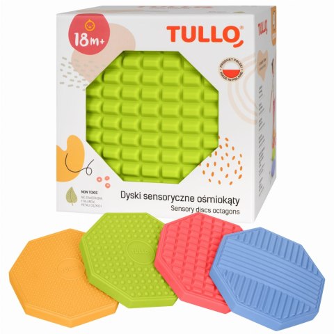 Dyski sensoryczne, ośmiokąty (4 sztuki) Dyski sensoryczne, ośmiokąty (4 sztuki)
