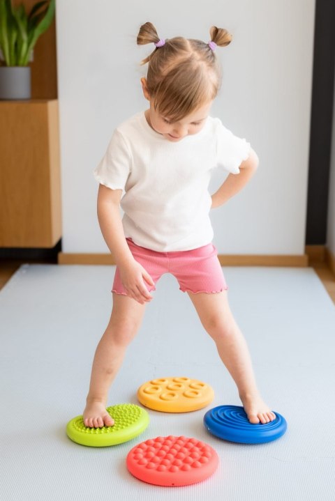 Dyski sensoryczne, różne faktury (4 sztuki) Dyski sensoryczne, różne faktury (4 sztuki)