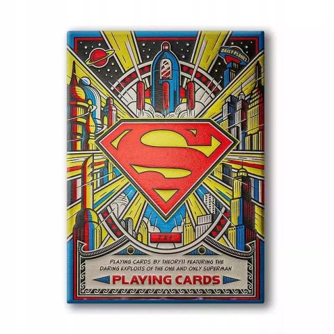 Karty do gry Theory11 Superman Przepiękna talia kart tłoczona nowość Karty do gry Theory11 Superman Przepiękna talia kart tłoczona nowość