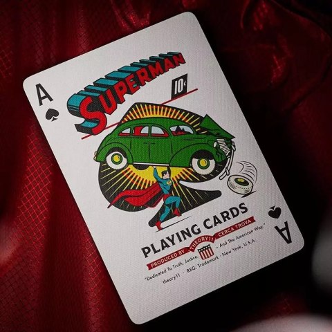 Karty do gry Theory11 Superman Przepiękna talia kart tłoczona nowość Karty do gry Theory11 Superman Przepiękna talia kart tłoczona nowość