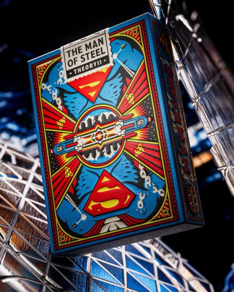 Karty do gry Theory11 Superman Przepiękna talia kart tłoczona nowość Karty do gry Theory11 Superman Przepiękna talia kart tłoczona nowość