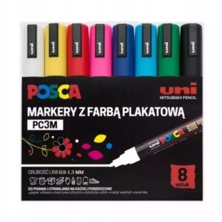 Markery PC-3M 8 kolorów Posca Uni