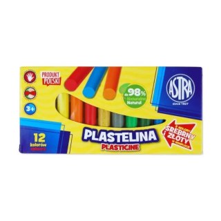 Plastelina Astra 12 kolorów (zlota, srebrna) JM 303123007