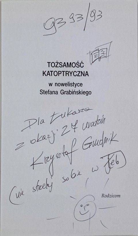 Tożsamość katoptryczna w nowelistyce Stefana Grabiańskiego
